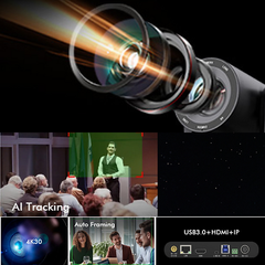 VIDEOCAST VC90A 10X 4K AI Tracking PTZ Camera