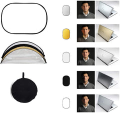 HIFFIN Portable 5 in 1 Collapsible Reflector 150x200cm