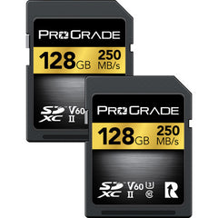 ProGrade Digital SDXC UHS-II V60 Memory Card (128GB), 2-Pack