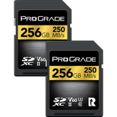 ProGrade Digital SDXC UHS-II V60 Memory Card (256GB), 2-Pack