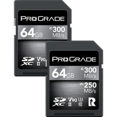 ProGrade Digital SDXC UHS-II V90 Memory Card (64GB) 2-Pack