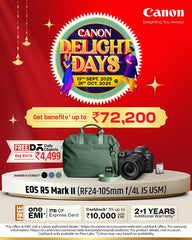 Canon EOS R5 Mark II (with RF24-105mm f/4L IS USM Lens) β Free Daily Objects Bag + Free 1TB CF Express Card