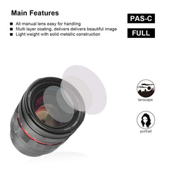 Meike Manual 50mm 1.2 (E Mount) For Sony's Alpha (α) cameras.