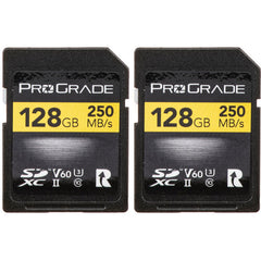 ProGrade Digital SDXC UHS-II V60 Memory Card (128GB), 2-Pack