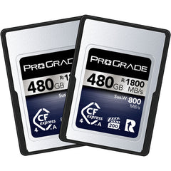 ProGrade Digital 480GB CFexpress 4.0 VPG 200 Type A Memory Card, 2-Pack