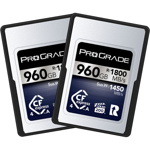 ProGrade Digital 960GB CFexpress 4.0 VPG 200 Type A Memory Card, 2-Pack
