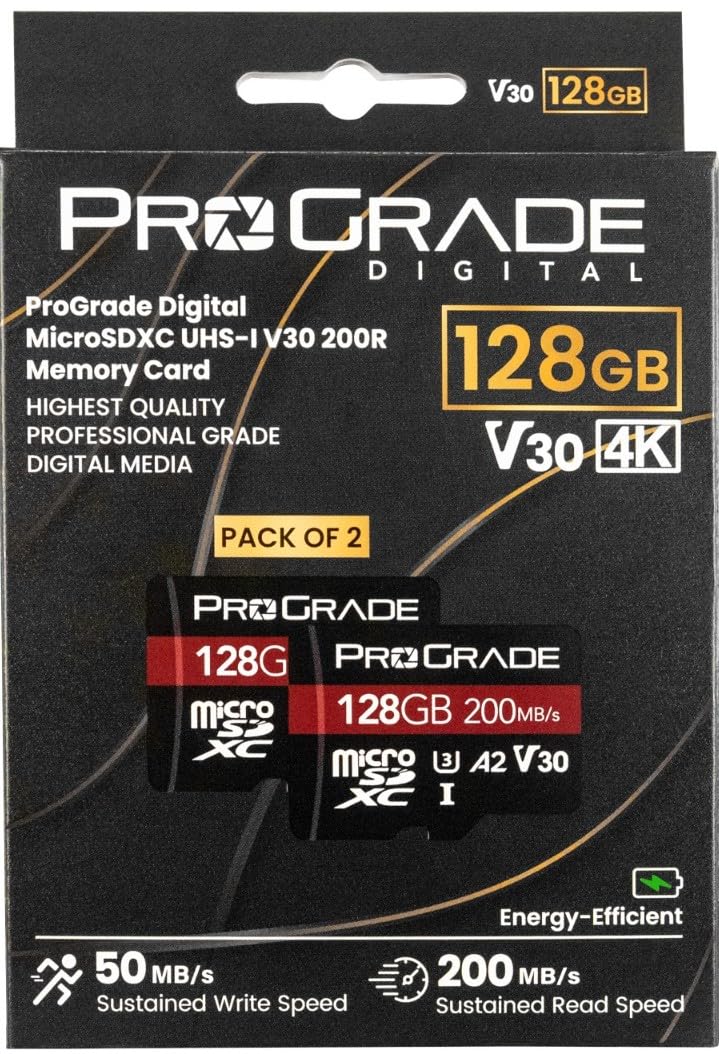 Prograde Digital MicroSDXC UHS-1 V30 128GB 2 Pack