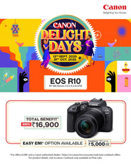 Canon EOS R10 with RF-S18-150mm Lens Kit | High-Power Zoom | Total Benefits ₹16,900