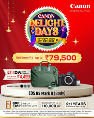 Canon EOS R5 Mark II (Body) with Free 1TB CF Express Card, Bag (Worth ₹4,499) and EMI/Cashback