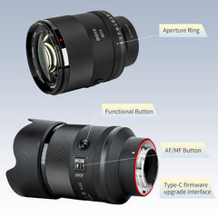 Meike 85mm F1.4 (E Mount) For Sony's Alpha (α) cameras.