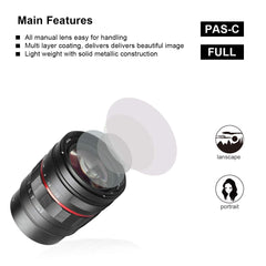 Meike Manual 50mm 1.2 (EF Mount) For Canon's EOS DSLR cameras.